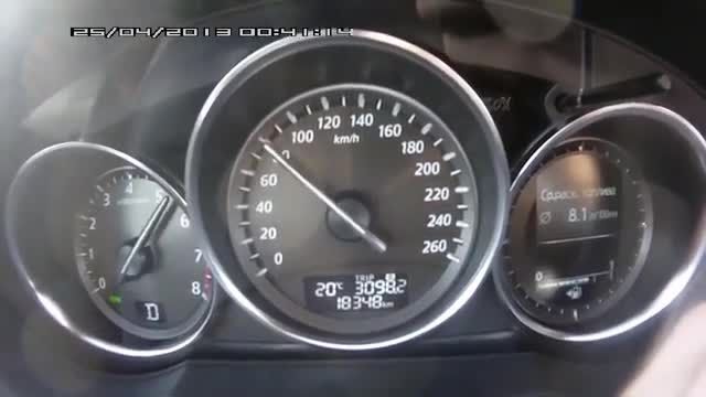 Mazda 6 2013 2.5 AT acceleration 0-100 kph and 0-150kph