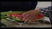 قاچ کردن هندوانه در برنامه زنده شب های روشن