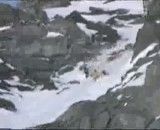 ملق خوردن در هنگام اسکیت از بالای کوه