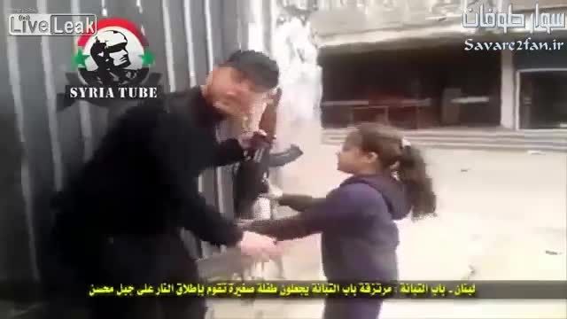 استفاده داعش از دختربچه به عنوان سپر انسانی!