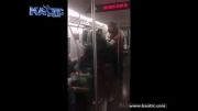 دعوای دختر با پسر در مترو ...!