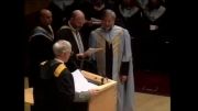 حسن روحانی لحظه دریافت دکترا  در دانشگاه گلاسکو