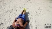 تمرینات 6 تکه کردن شکم در ساحل - فیتنس ساحلی