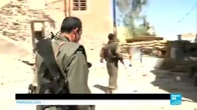 خط مقدم نیروهای کورد بر علیه تروریستان داعش در سنجار