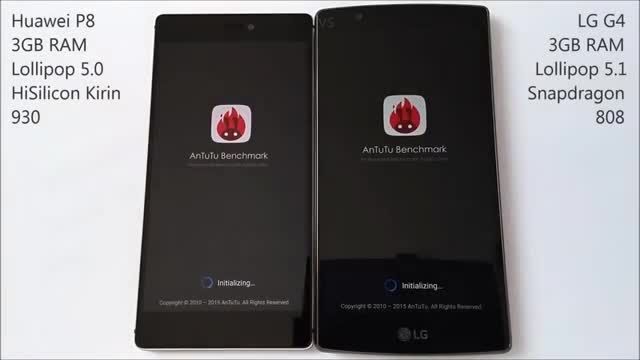 Huawei P8 vs LG G4 _Antutu Benchmark test