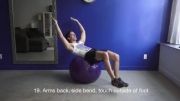 100 تمرین ساختن شکم و پهلو باتوپ سوئیسی(gymball)
