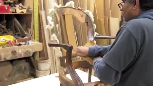 فیلم مبل سازی - تعمیر یک صندلی قدیمی - قسمت اول