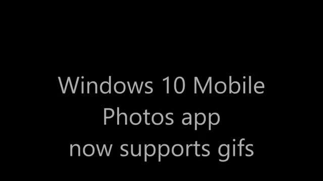 در نهایت ویندوز10 موبایل از تصاویر GIIF پشتیبانی می کند