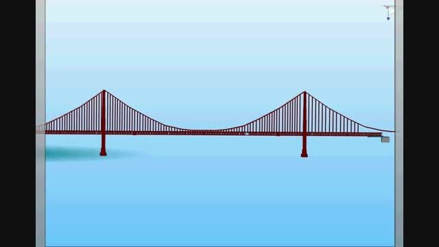 نمایی از مدل گرافیکی دمپر لرزه ای افقی بر روی پل
