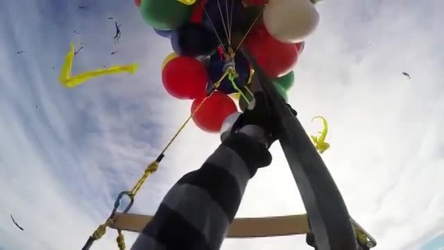 ترکوندن بالن ها در ارتفاع 2500 متری با شاتگان !