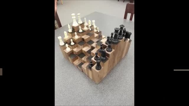صفحه شطرنجی چوبی و سه بعدی | یومیک