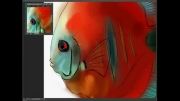 digital painting discus fish
