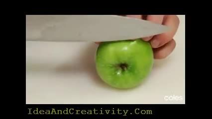 چگونه یک فنجان میوه از جنس سیب بسازیم؟organickhanegi.ir