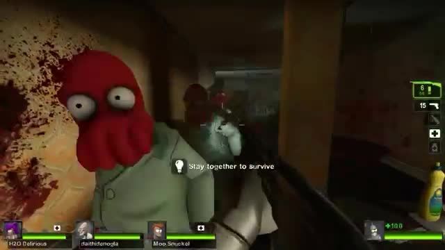 Zoidberg Zombies! (Left 4 Dead 2 Funny Moments and Mods