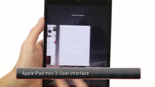 Apple iPad mini 3 user interface