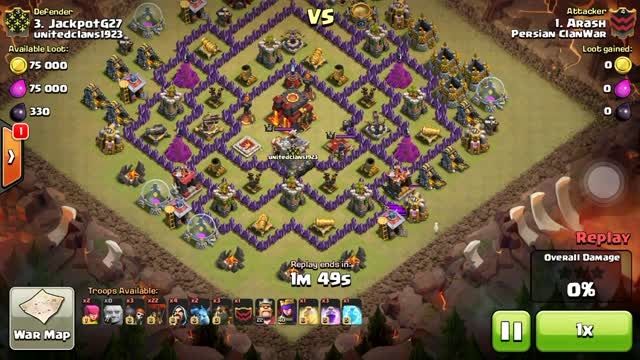 Clash of Clans-3 star Attack Th10 Ground  Air