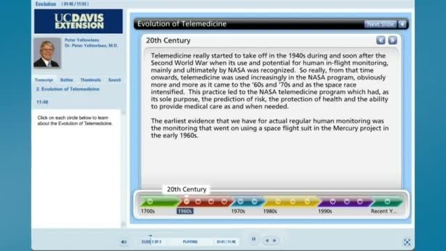 نمونه یک ویدئوی آموزشی تله مدیسین دانشگاه UC Davis
