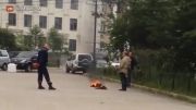 Russian man rescued from self immolation just in time b