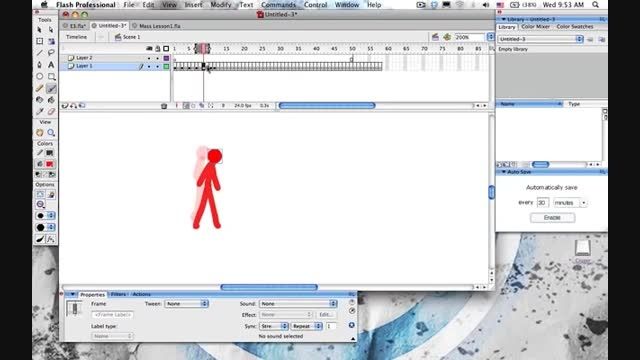آموزش ساخت انیمیشن stick man در Adobe flash