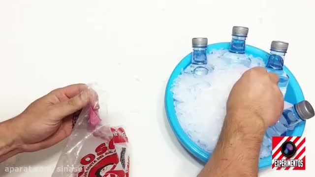 درست کردن آب یخ با ضربه