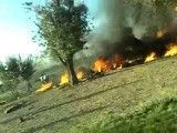 ویدئو سقوط هواپیما در میدان اذربایجان تبریز