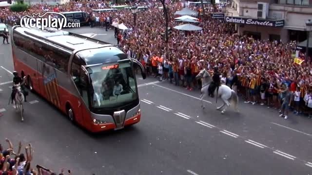 استقبال دیدنی از اتوبوس والنسیا در موناکو فرانسه