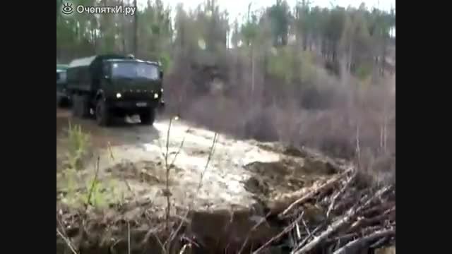 حرکت کامیون پر قدرت روسی