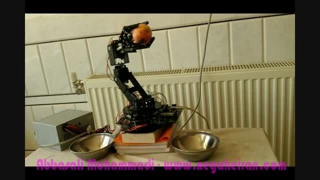 فیلم ساخت و طراحی ربات بازو ۴ درجه آزادی