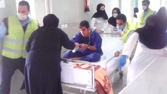 مانور آتش سوزی و تخلیه بیمارستان شهید مطهری مرودشت فارس