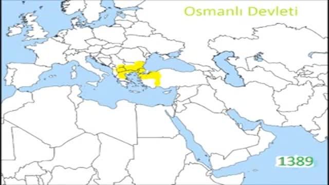 مسیر قلمروی ترکیه در طول قرن های پی در پی