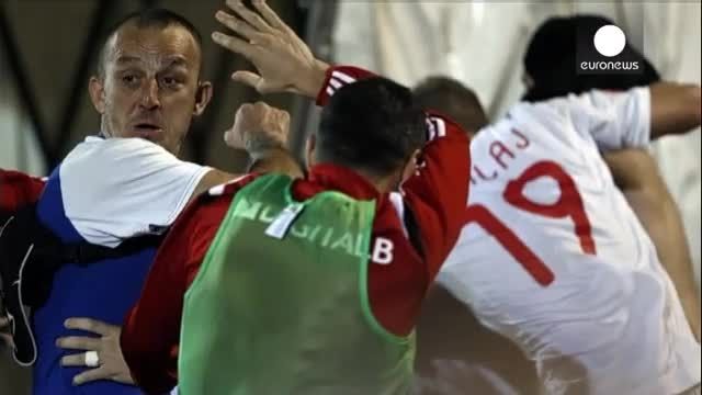اختلافت قومی.فوتبال صربستان والبانی رو به جنگ تبدیل کرد