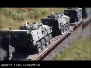 یک لشکر ارتش روسیه سوار بر یک قطار در سوریه