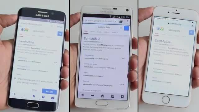 Galaxy S6 Edge vs iPhone 6 vs Note 4_Apps Speed Test