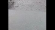 بارش تگرگ شدید در فروردین 92 در دینور