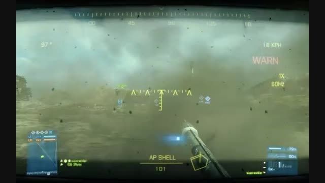زدن هلیکوپتر و هواپیما با تانک در Battlefield 3