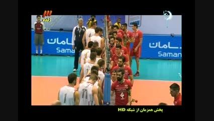 والیبال ایران آمریکا(لحظه شروع بازی)