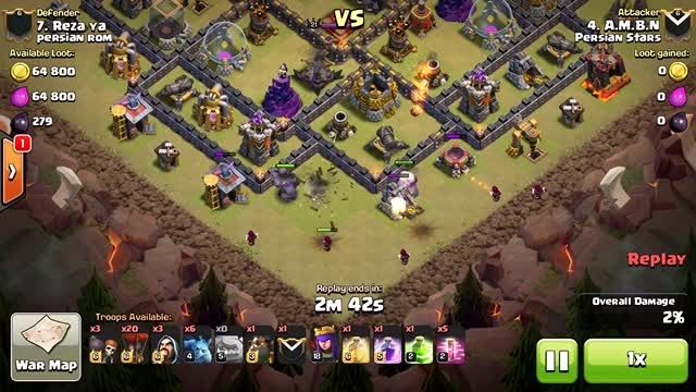 TownHall 9 Max / 3 Star / GoLaLoon With Haste Spell