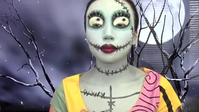 Sally (Nightmare Before Christmas) Make-up Tutorial