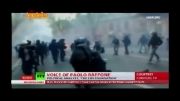 برخورد شدید پلیس اوکراین با مردم و سکوت BBC