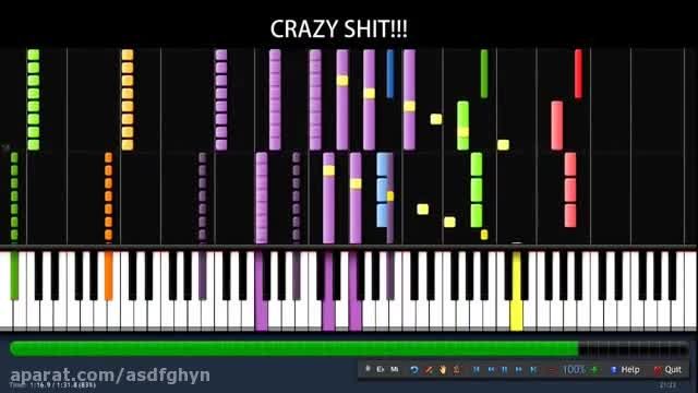 اهنگ گرویتی فالز با پیانو دیجیتالی - معکوس