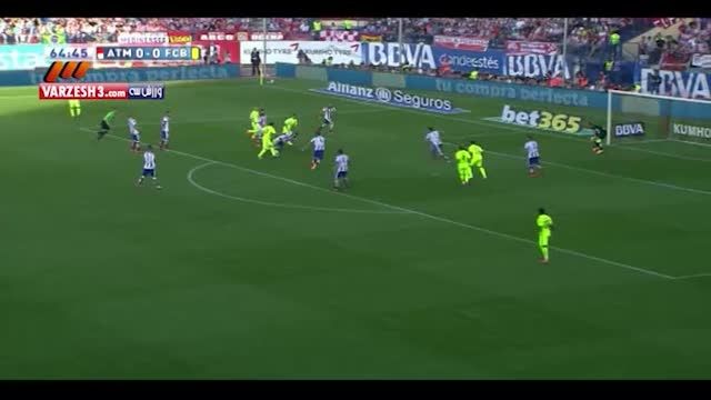 گل زیبای مسی در بازی بارسلونا vs اتلنتیکو مادرید