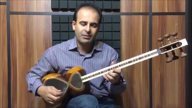 بنیادهای نوازندگی تار،محمدرضالطفی،39 ، مضراب چپ خشک،نیم