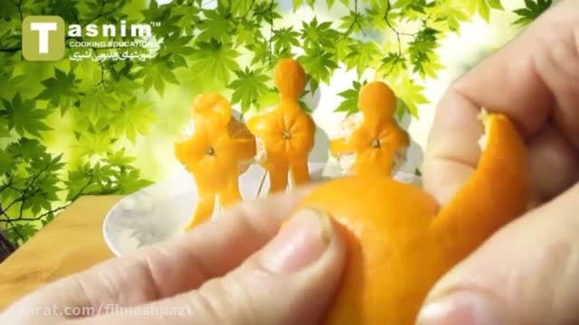 تزیین پرتقال به شکل آدمک