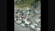 سقوط خودرو در داخل یک چاله در شرق چین