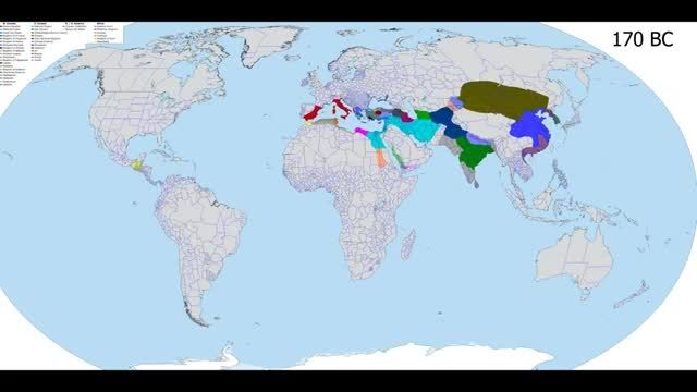 نقشه جهان، امپراطوری ها و کشورها در طول 5000 سال