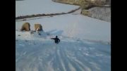 سرسره روی برف اخرسرعت.محمدرضایی روستای اوچتپه :بوکان