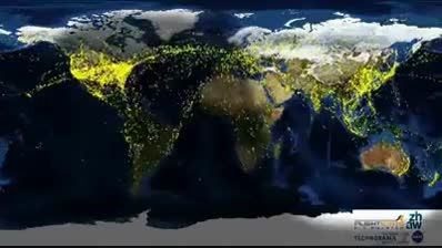 ترافیک هوایی جهان در مدت 24 ساعت