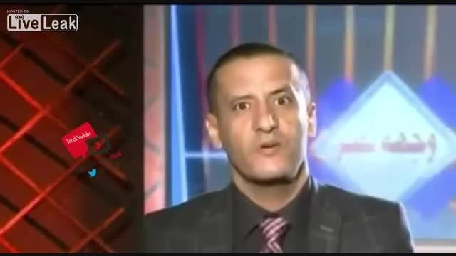 بمباران استودیو TV یمن هنگام پخش برنامه زنده - ال مزدور