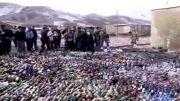 مراسم انهدام شیشه های مشروب در کردستان!!دیدنی