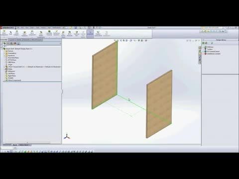 How to make a parametric shelf in SolidWorks